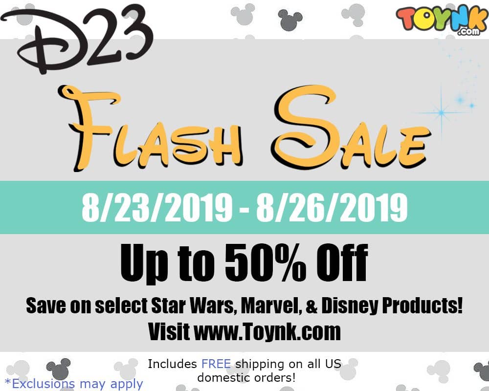 Read more about the article D23 Flash Sale Now at Toynk Toys Website