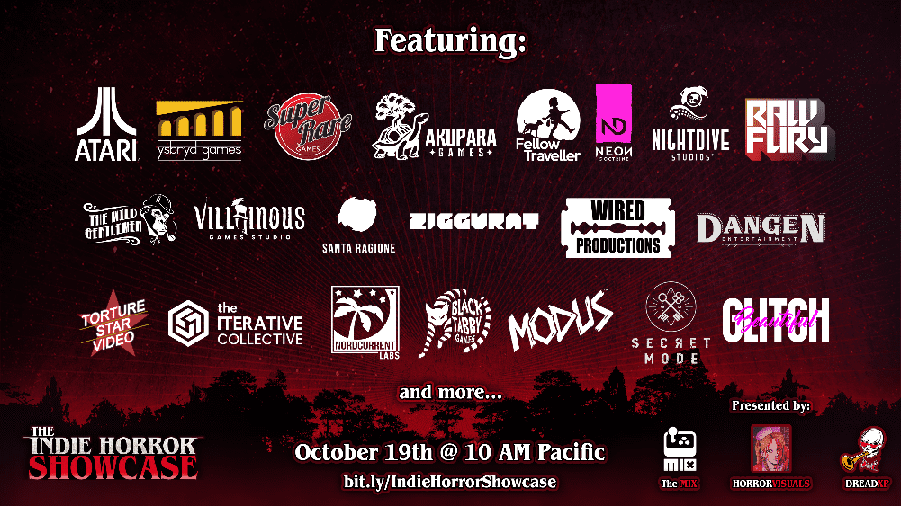 You are currently viewing Horror Games Publisher DreadXP Announces Star-Studded Studio Lineup and October 19th Livestream Date for The Indie Horror Game Showcase
