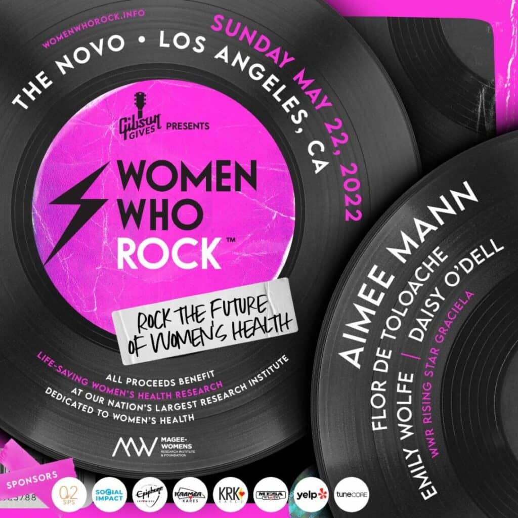 Read more about the article Women Who Rock™ Presented by Gibson Live Benefit Concert Features Performances From Aimee Mann, Flor De Toloache, Emily Wolfe, Daisy O’Dell and Graciela