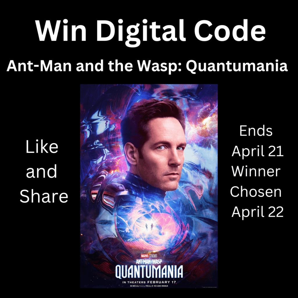 Read more about the article Contest ALERT! Win a digital code for the movie Ant-Man and the Wasp: Quantumania out now on Digital!