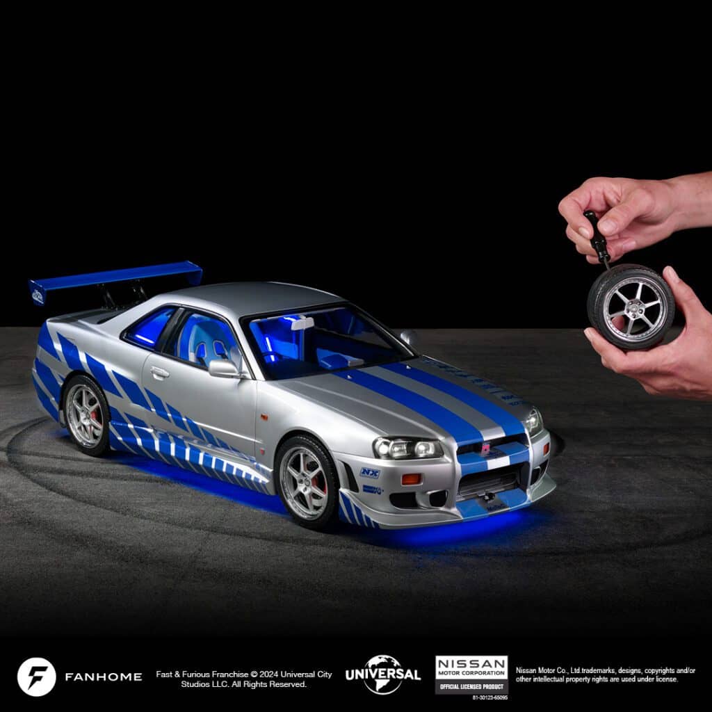Read more about the article Fanhome’s Fast & Furious Nissan Skyline GT-R (R34) Build-Up Model Zooms to Collectors in 2024