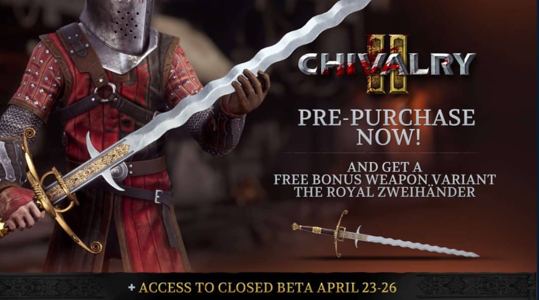 Read more about the article Chivalry 2 Console Pre-orders Available Now, Cross-Play Closed Beta Runs April 23 – 26