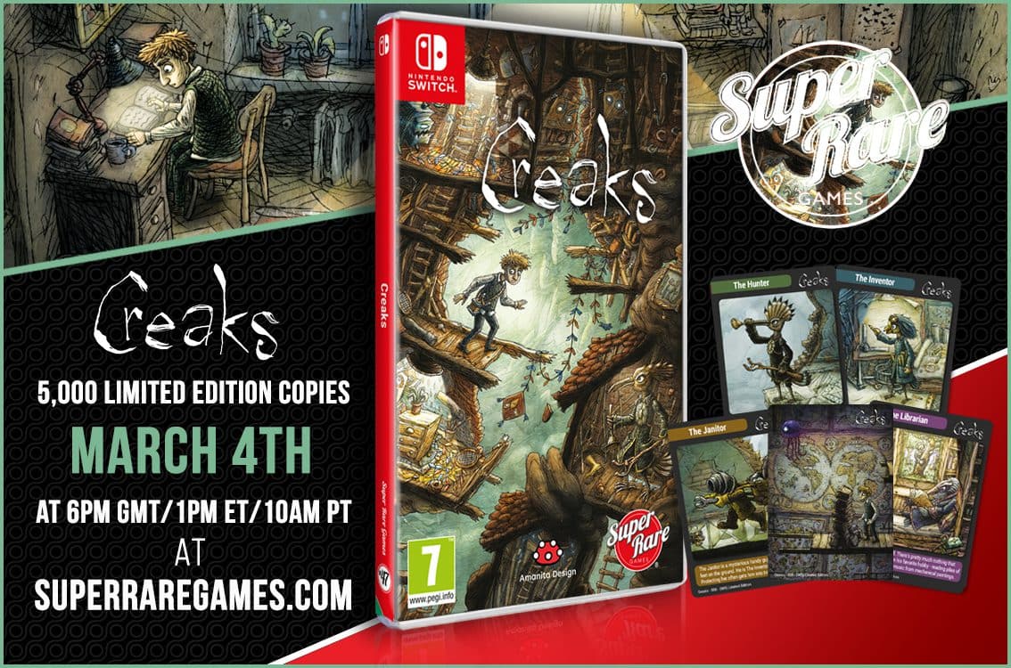 Read more about the article Immersive puzzle game Creaks gets a physical Switch release next week!