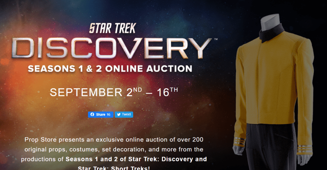 Read more about the article OVER 200 PROPS & COSTUMES FROM  STAR TREK: DISCOVERY S1, S2 AND STAR TREK: SHORT TREKS TO BE AUCTIONED BY PROP STORE THIS SEPTEMBER