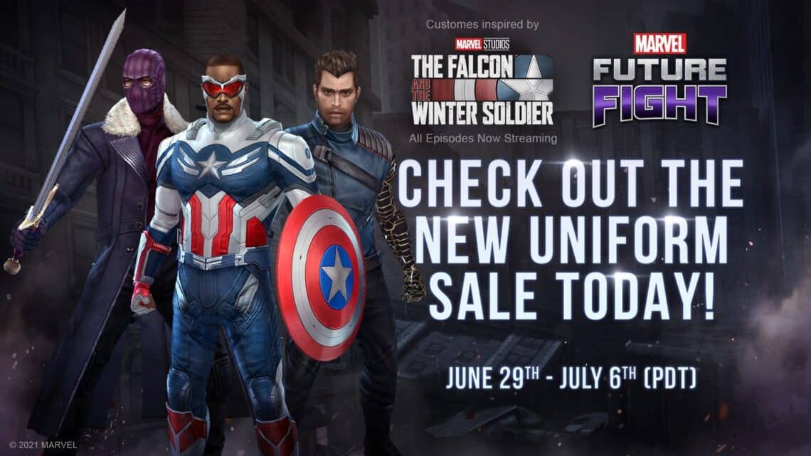 Read more about the article WIELD THE SHIELD IN NEW MARVEL STUDIOS’ THE FALCON AND THE WINTER SOLDIER INSPIRED UPDATE FOR MARVEL FUTURE FIGHT
