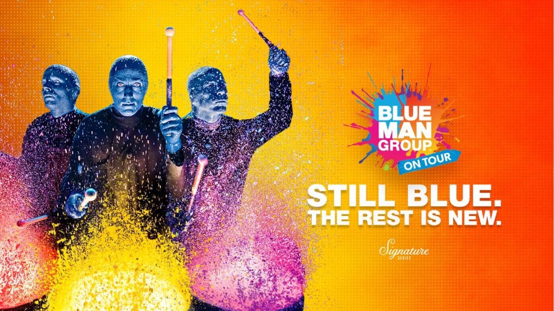 Read more about the article PREMIERE OF BLUE MAN GROUP AT THE TOBIN CENTER JUNE 18-19 ONLY