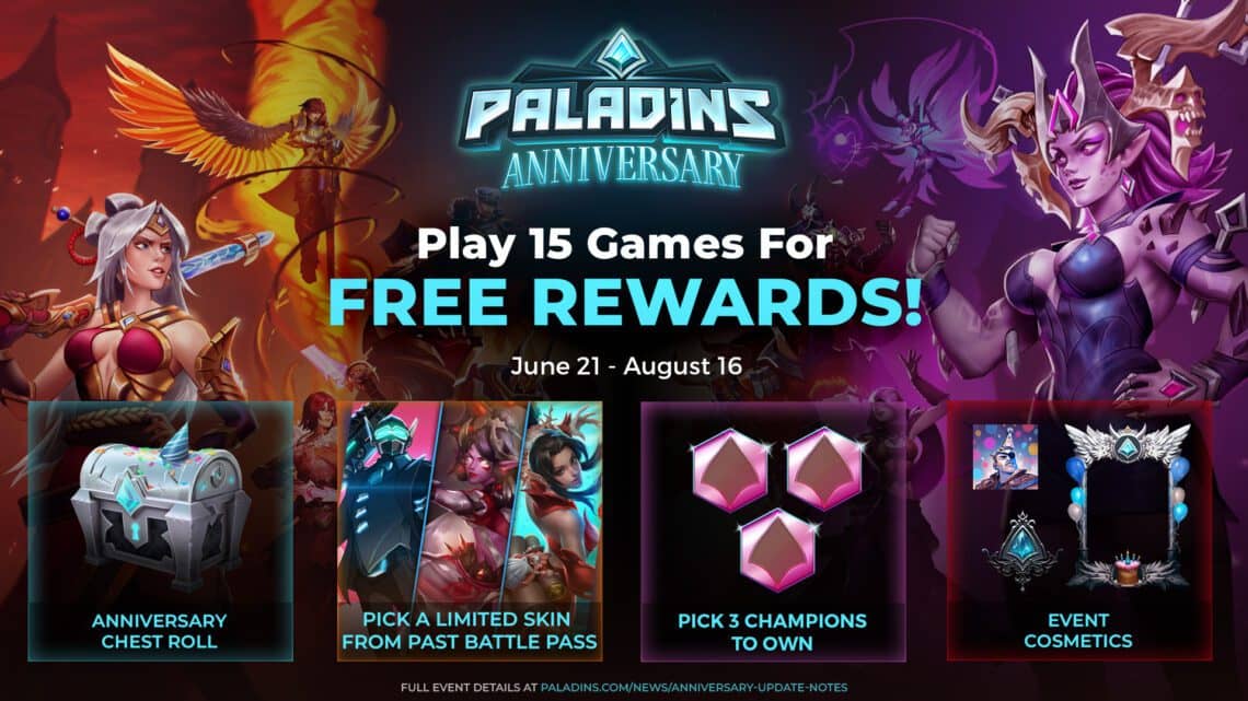 You are currently viewing Paladins Celebrates 5th Anniversary with Birthday Gifts and New Maps