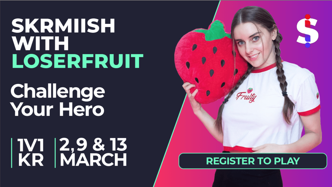 You are currently viewing Fortnite streaming sensation, Loserfruit, joins Skrmiish for a jam packed March!