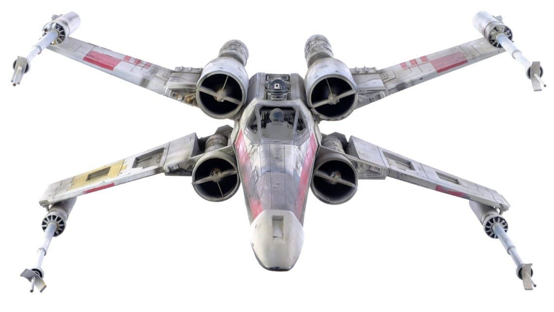 Read more about the article SCREEN-MATCHED ILM ‘RED LEADER’ X-WING STARFIGHTER MODEL MINIATURE FROM STAR WARS: A NEW HOPE (1977) SELLS FOR A RECORD-BREAKING  $2.4M AT AUCTION