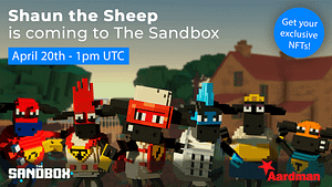 Read more about the article Shaun the Sheep® Gaming NFTs drop on The Sandbox NFT Metaverse