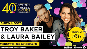 Read more about the article Troy Baker and Laura Bailey host the 40th Golden Joystick Awards Ceremony