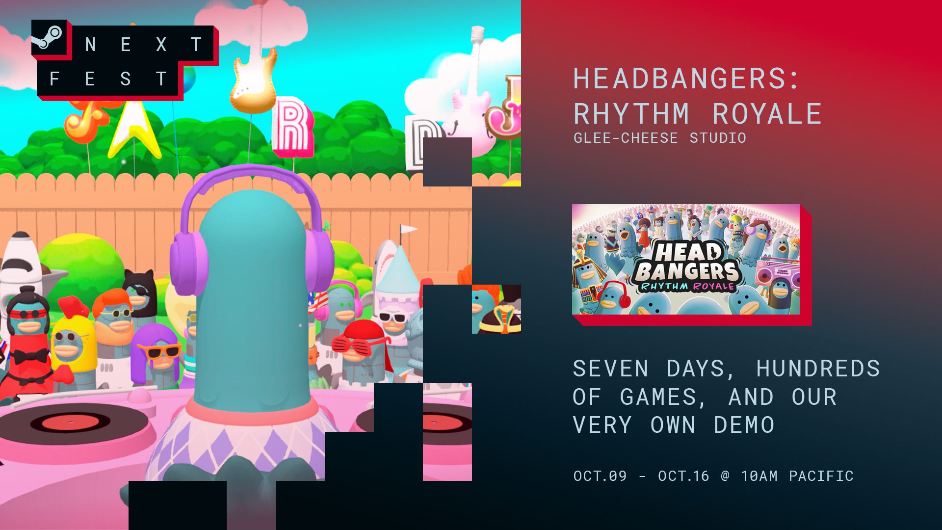 Read more about the article HEADBANGERS RHYTHM ROYALE FLOCKS TO STEAM NEXT FEST WITH TALON TAPPING DEMO