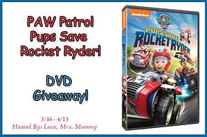 Read more about the article PAW Patrol: Pups Save Rocket Ryder DVD Giveaway!