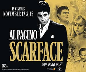 You are currently viewing Fathom Events & Universal Pictures Present “Scarface,” Returning to Theaters Nationwide in Honor of Its 40TH Anniversary on November 12 and November 15