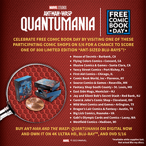 Read more about the article FREE COMIC BOOK DAY PARTNERS WITH ANT-MAN AND THE WASP: QUANTUMANIA