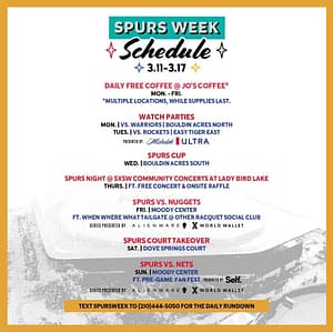 Read more about the article SAN ANTONIO SPURS ANNOUNCE ‘SPURS WEEK’ FESTIVITIES TO TAKE PLACE ACROSS AUSTIN