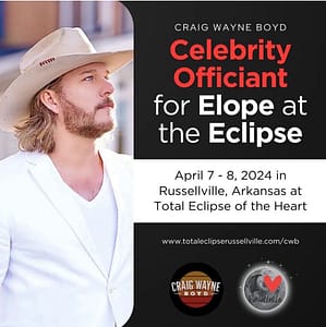 Read more about the article Craig Wayne Boyd Announced as Celebrity Officiant for “Elope at the Eclipse”