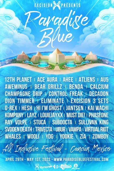Read more about the article DISCO DONNIE PRESENTS AND FESTICATION ANNOUNCE PARADISE BLUE:  EXCISION’S RESORT DESTINATION FESTIVAL