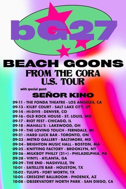 You are currently viewing Beach Goons Announce Fall Tour Dates with Special Guests Señor Kino