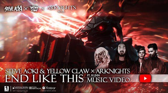 Read more about the article The Full Animated Music Video of Collaboration Song “End Like This ft. RUNN” Produced by Steve Aoki and Yellow Claw Enriches More of Arknights Worldview