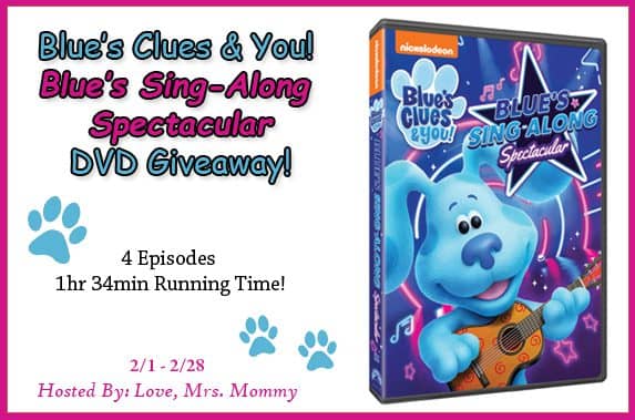 You are currently viewing Blue’s Clues Sing-Along Spectacular DVD Giveaway!