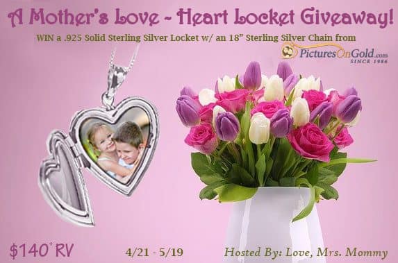 You are currently viewing $140+ Pictures on Gold Sterling Silver Heart Locket Giveaway!