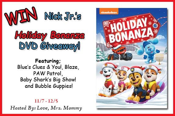 Read more about the article Contest Alert! Nick Jr.’s Holiday Bonanza DVD Giveaway!