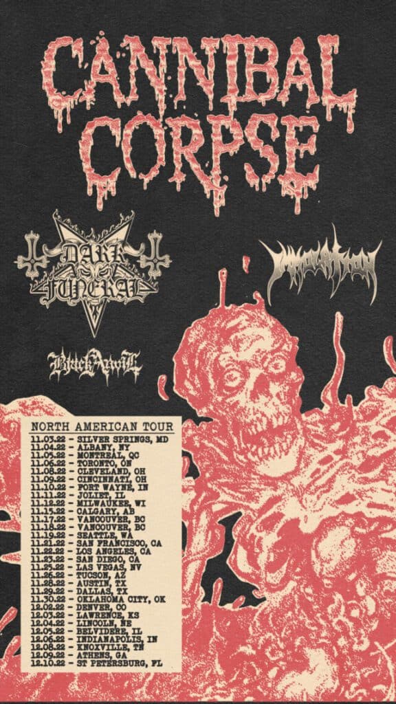 Read more about the article CANNIBAL CORPSE Announces North American Fall Headlining Tour
