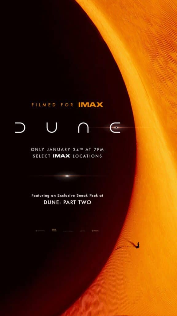 You are currently viewing Experience DUNE In Select IMAX® Theatres January 24th at 7PM – Only In IMAX!