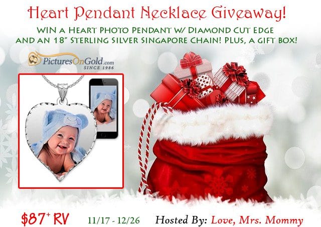 Read more about the article Pictures On Gold Heart Pendant/Charm with Chain and Gift Box Giveaway