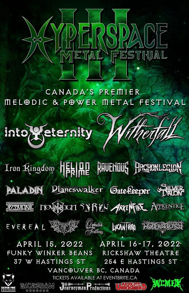 Read more about the article Into Eternity Joins 2022 Hyperspace Metal Festival, Performing w/ The Scattering of Ashes Lineup
