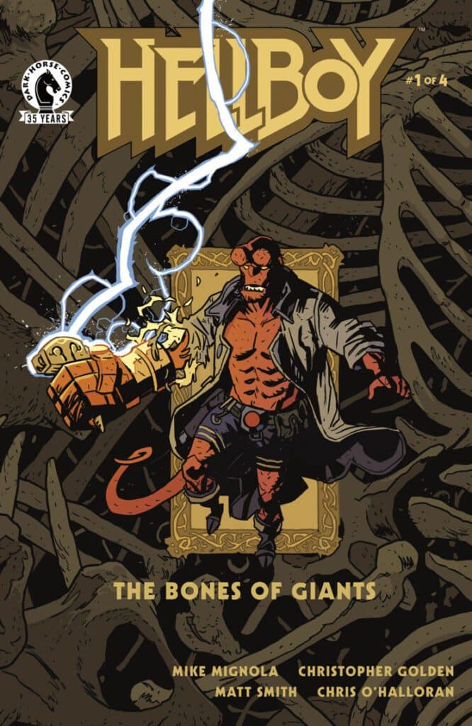 Read more about the article Hellboy Creator Mike Mignola, Bestselling Novelist Christopher Golden, and Acclaimed Artists Matt Smith and Chris O’Halloran Present Hellboy: The Bones of Giants