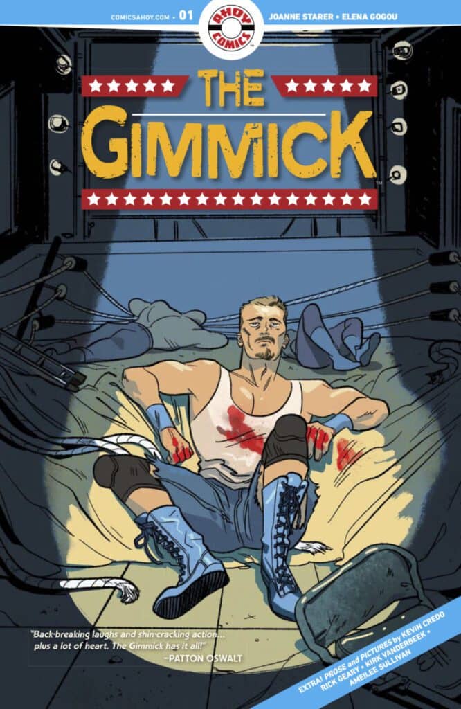 You are currently viewing THE GIMMICK by Writer Joanne Starer and Artist Elena Gogou is a No-Holds-Barred Dark Comedy About Superpowers and Pro-Wrestling
