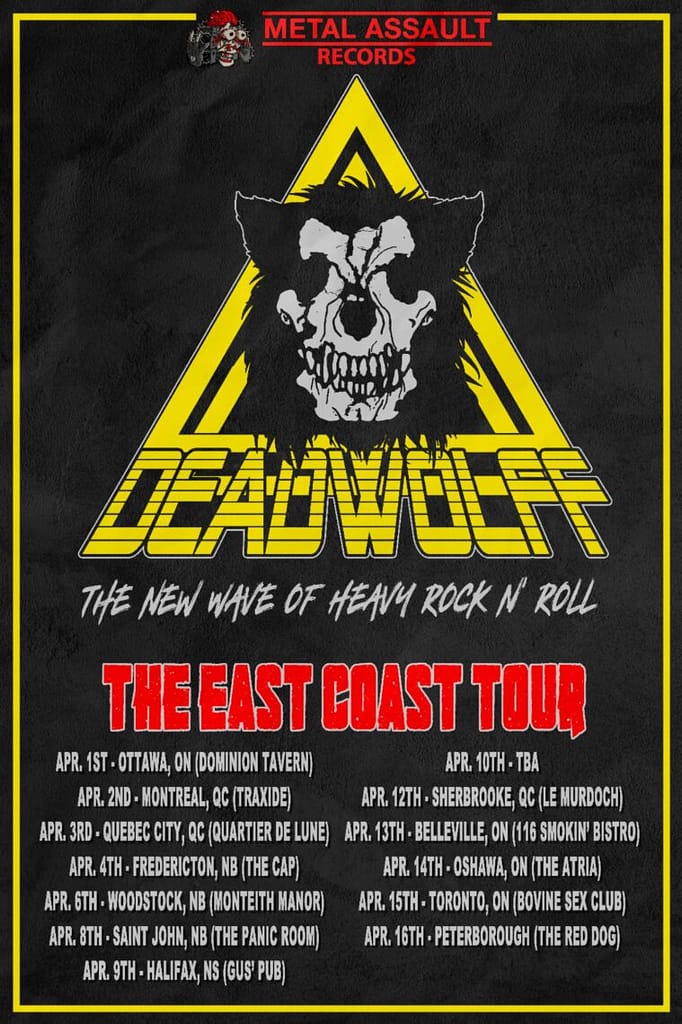 Read more about the article DEADWOLFF Announce April 2022 East Coast Canadian Tour Dates