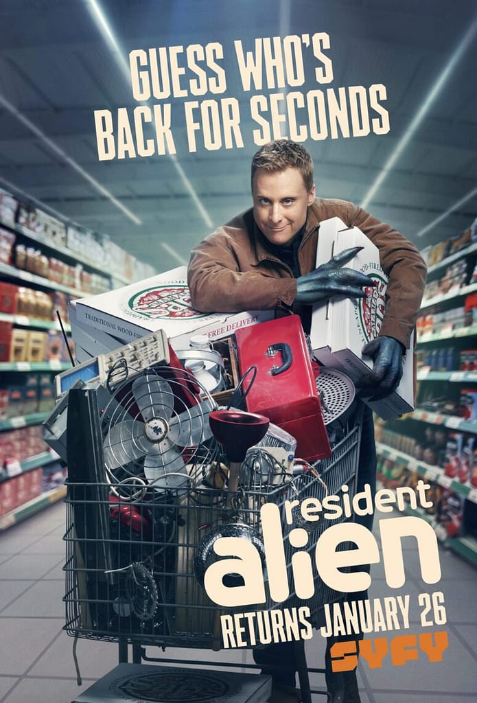 You are currently viewing SYFY SETS JAN. 26 FOR SEASON TWO LAUNCH OF ‘RESIDENT ALIEN’ AND SERIES PREMIERE OF ‘ASTRID & LILLY SAVE THE WORLD’