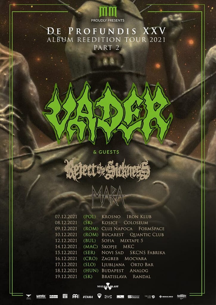 You are currently viewing VADER EUROPEAN TOUR With REJECT THE SICKNESS AND MARA CONFIRMED AS SUPPORT