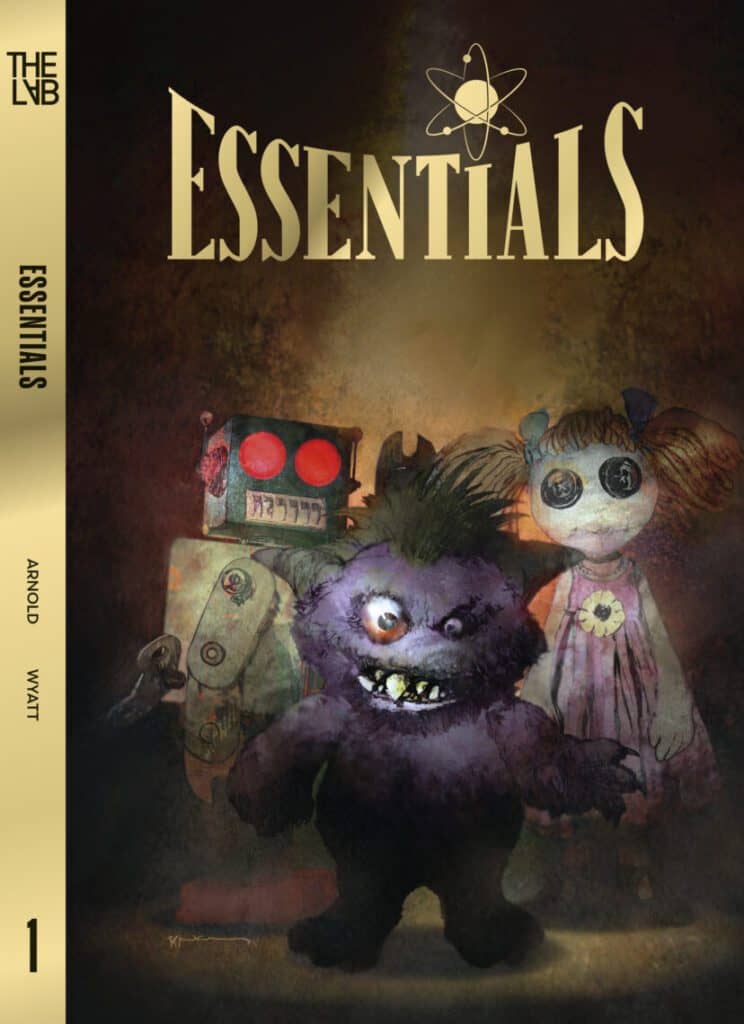 You are currently viewing THE LAB PRESS Debuts with ESSENTIALS, A Graphic Novel from Actor and Novelist Luke Arnold and Emmy-Nominated Writer Chris “Doc” Wyatt With All-Star Art by DaNi, Glenn Fabry, Jason Howard, Vince Locke, Brendan McCarthy, Andrea Mutti, M.K. Perker, and Bill Sienkiewicz