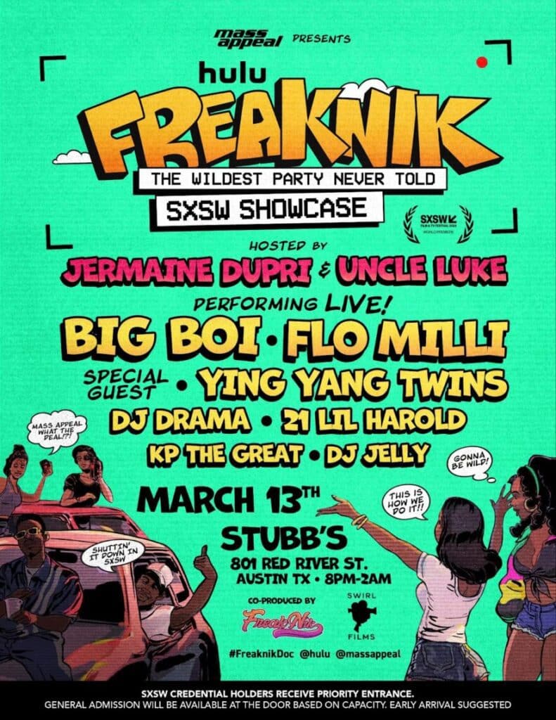 Read more about the article “FREAKNIK: THE WILDEST PARTY NEVER TOLD” SXSW SHOWCASE ANNOUNCED FOR MARCH 13 AT STUBBS BBQ