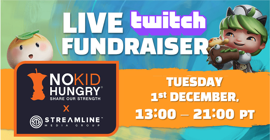 Read more about the article Streamline Media Group partners with No Kid Hungry today for live stream fundraiser on ‘Giving Tuesday’