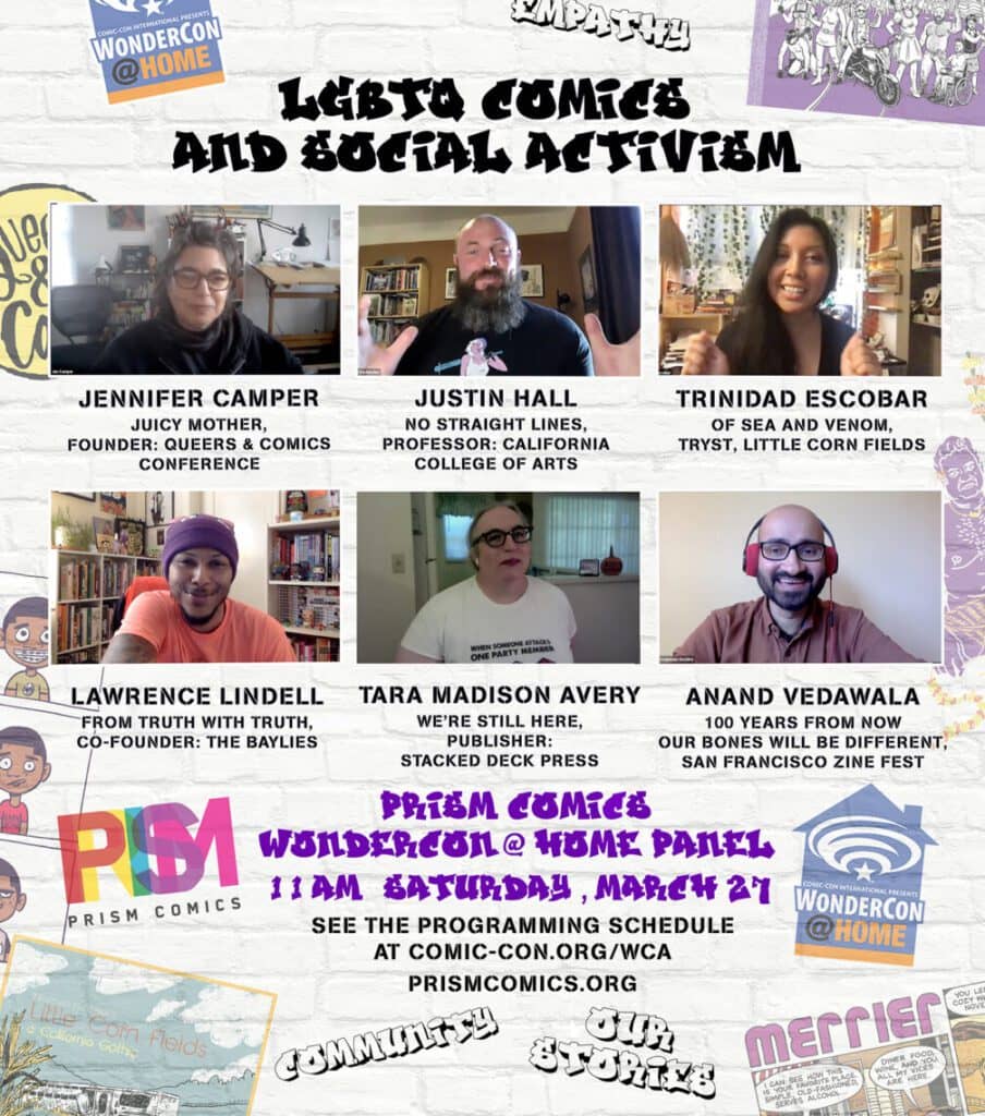 You are currently viewing PRISM COMICS HOSTS ONLINE PANEL “LGBTQ+ COMICS AND SOCIAL ACTIVISM”  FOR WONDERCON@HOME 2021